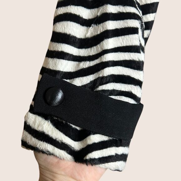 🦓 VTG BEL AMI GINZA TOKYO ZEBRA PRINT IMITATION HIDE COAT MEDIUM - Picture 5 of 7